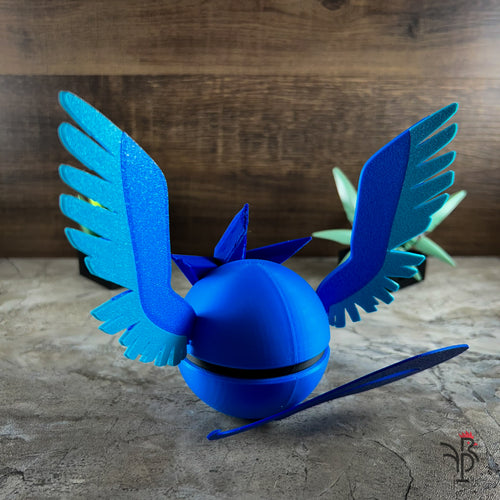 Articuno-Inspired Monster Ball Figure