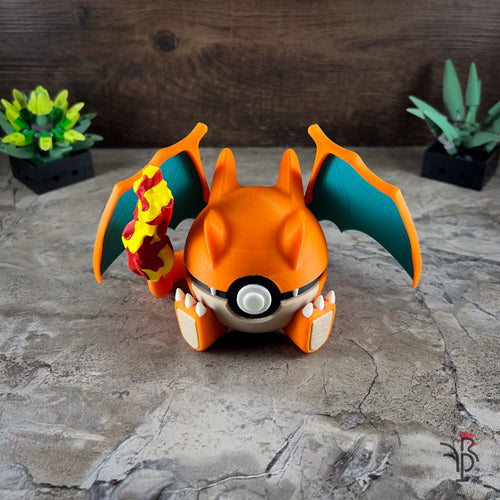 Charizard-Inspired Monster ball Figure
